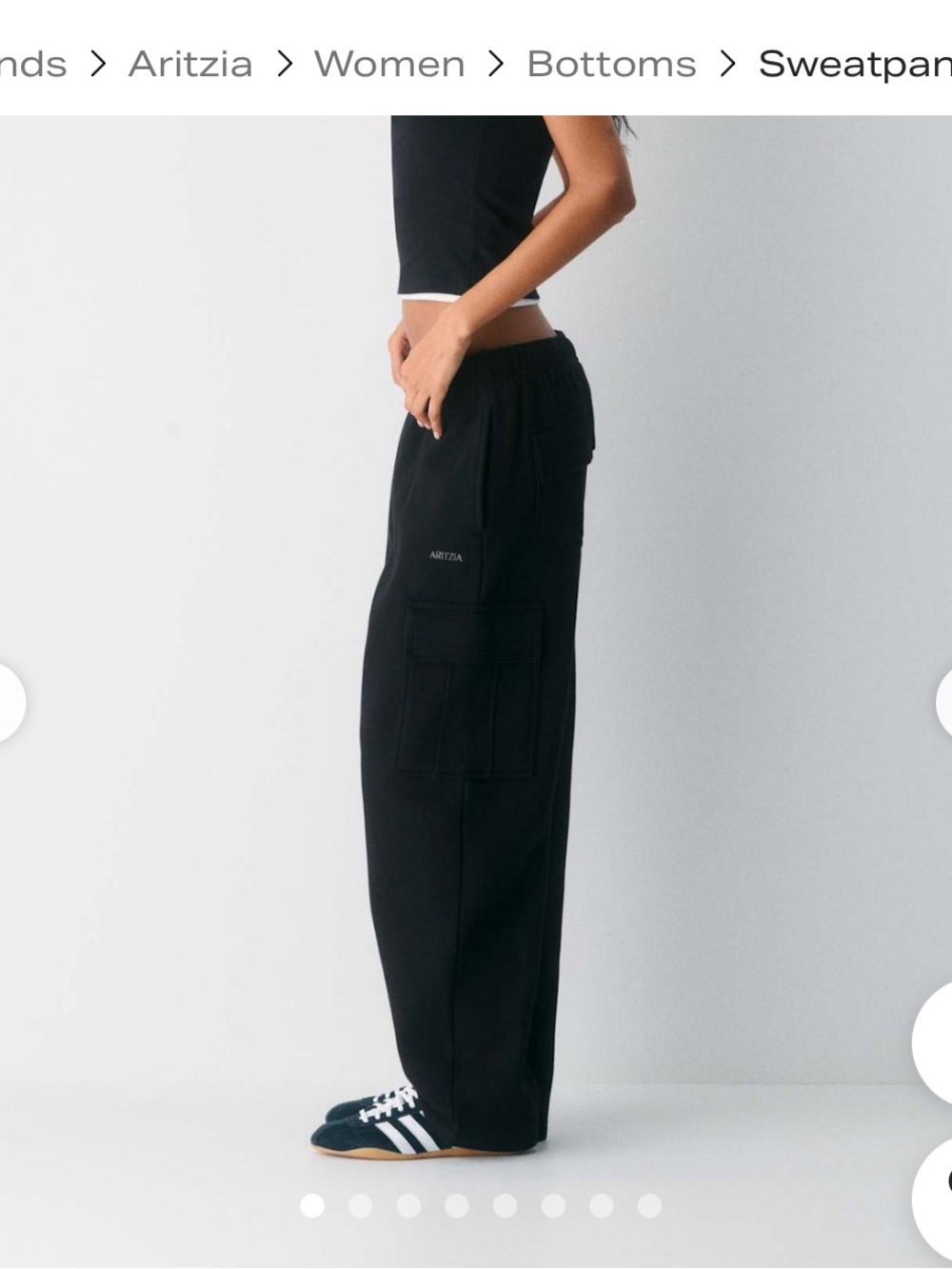 Aritzia TNA Cozy Fleece Mega Cargo
Sweatpants Black M